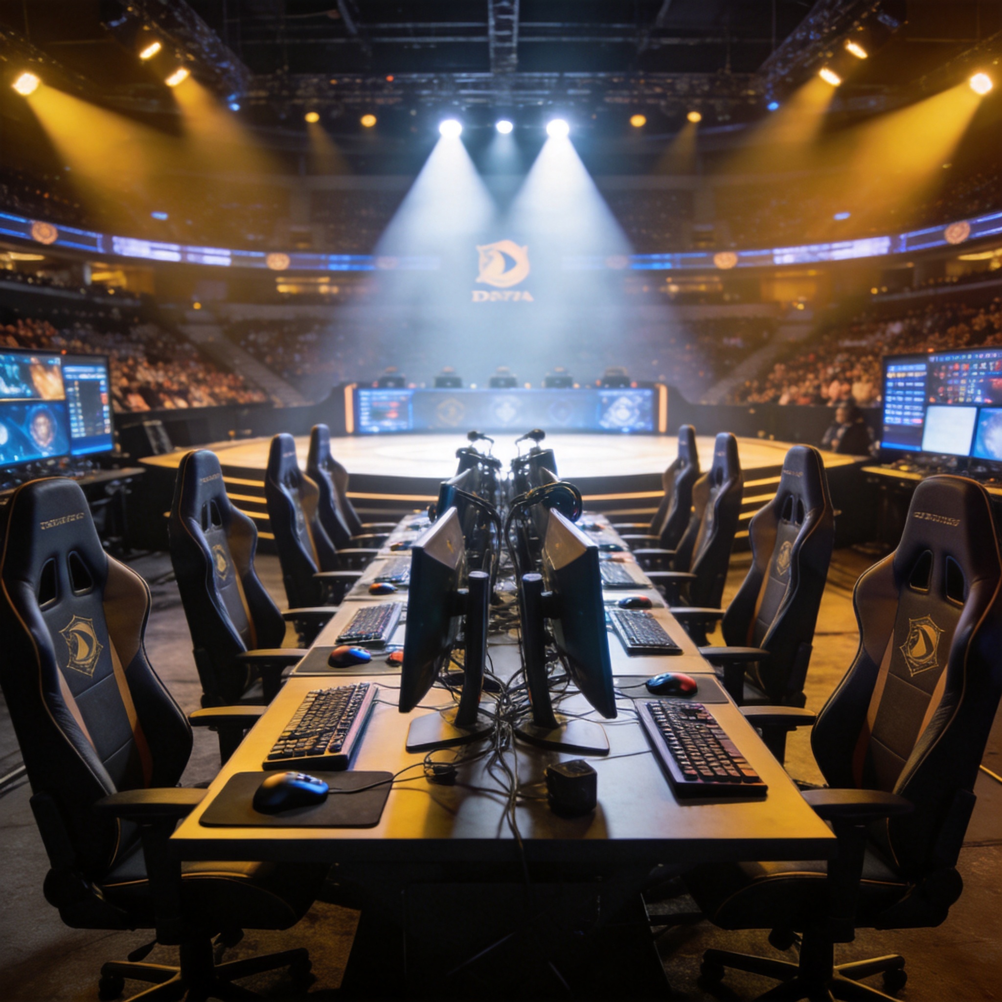 DOTA2国际邀请赛TI赛事舞台与对战席全景
